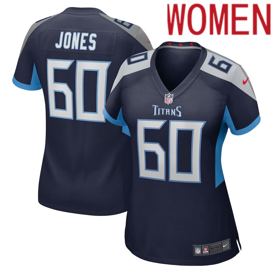 Women Tennessee Titans #60 Ben Jones Nike Navy Game NFL Jersey->women nfl jersey->Women Jersey